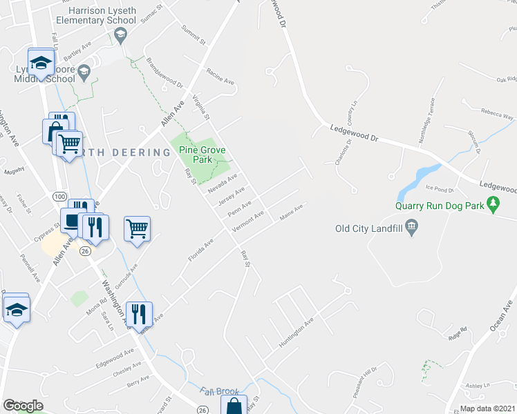 map of restaurants, bars, coffee shops, grocery stores, and more near 98 Virginia Street in Portland