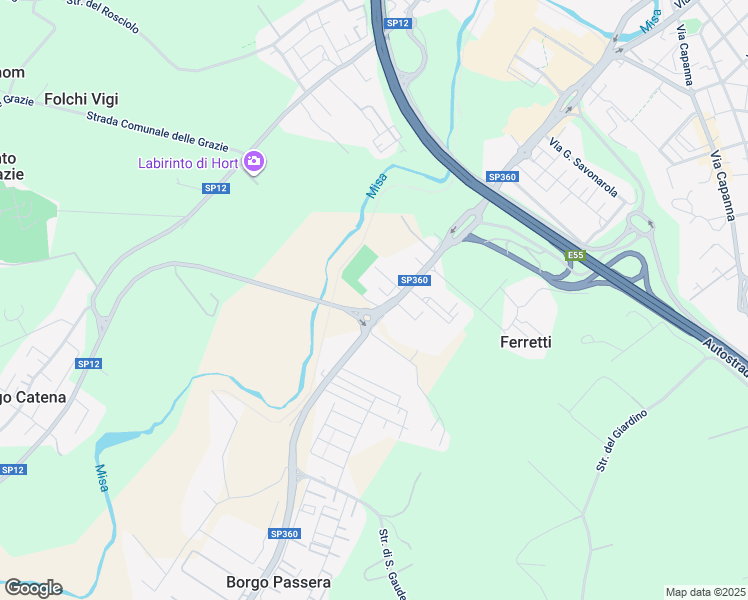 map of restaurants, bars, coffee shops, grocery stores, and more near 10 Via Arceviese in Senigallia