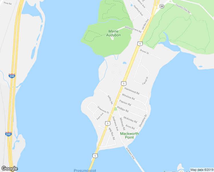 map of restaurants, bars, coffee shops, grocery stores, and more near 25 Foreside Common Road in Falmouth