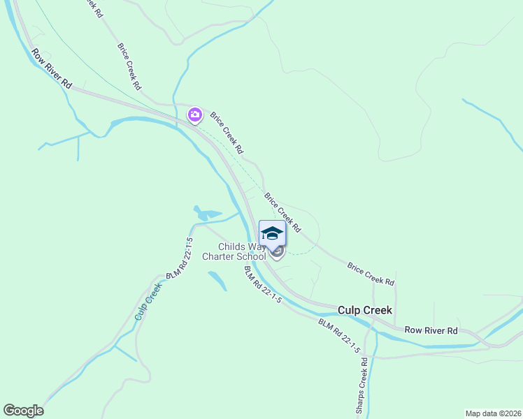 map of restaurants, bars, coffee shops, grocery stores, and more near 37869 Row River Road in Culp Creek