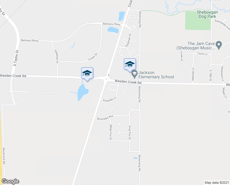 map of restaurants, bars, coffee shops, grocery stores, and more near 2701 Savannah Circle in Sheboygan