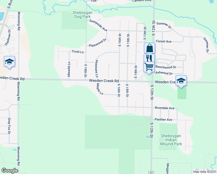 map of restaurants, bars, coffee shops, grocery stores, and more near in Sheboygan