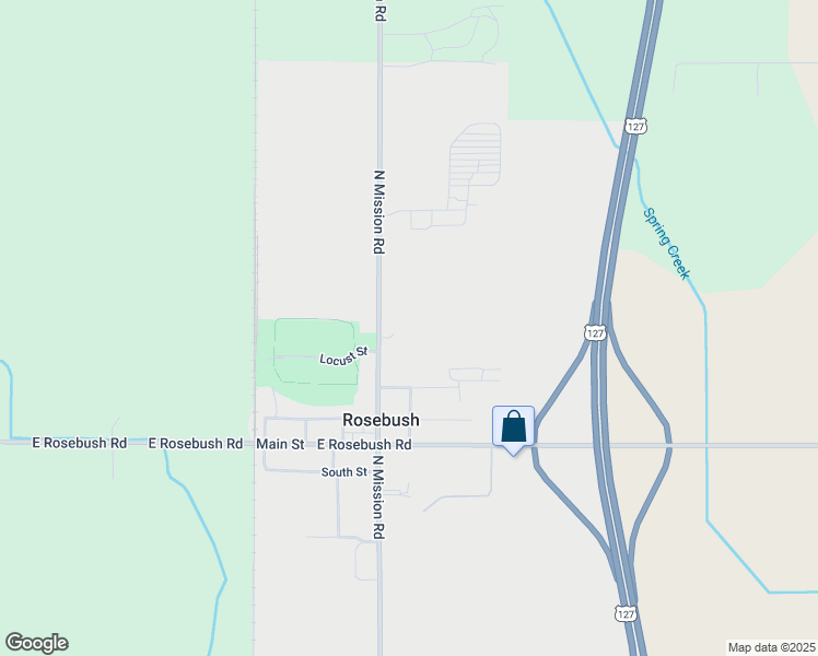 map of restaurants, bars, coffee shops, grocery stores, and more near 4220 North Mission Road in Rosebush