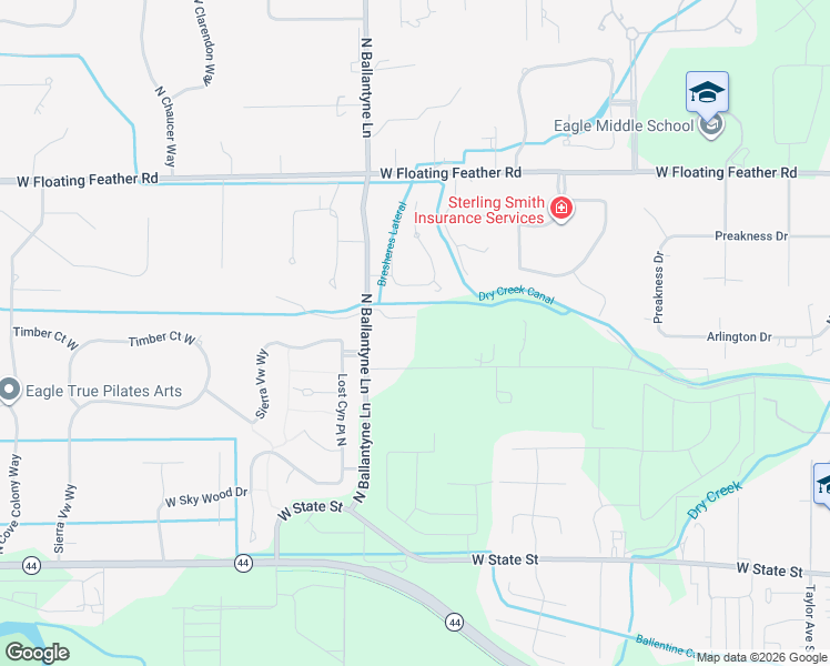map of restaurants, bars, coffee shops, grocery stores, and more near 842 North Ballantyne Lane in Eagle