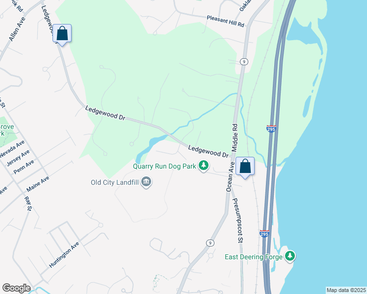 map of restaurants, bars, coffee shops, grocery stores, and more near 26 Ledgewood Drive in Falmouth