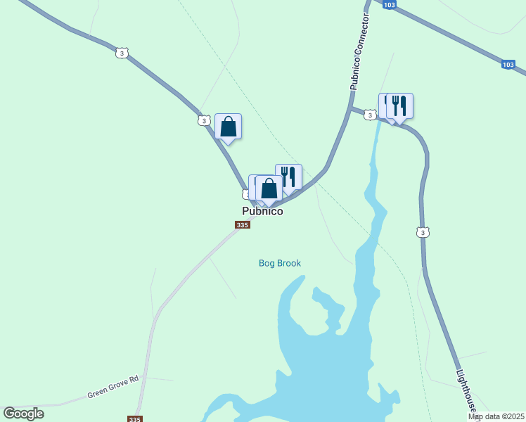 map of restaurants, bars, coffee shops, grocery stores, and more near in Pubnico