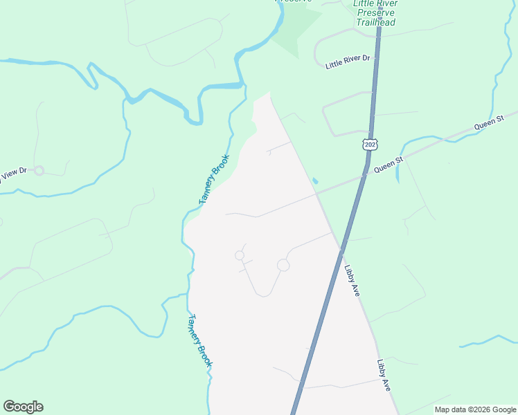 map of restaurants, bars, coffee shops, grocery stores, and more near 131 Queen Street in Gorham