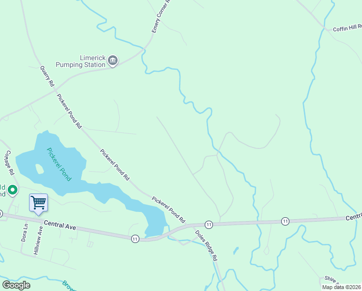 map of restaurants, bars, coffee shops, grocery stores, and more near 83 Pleasant Hill Road in Limerick