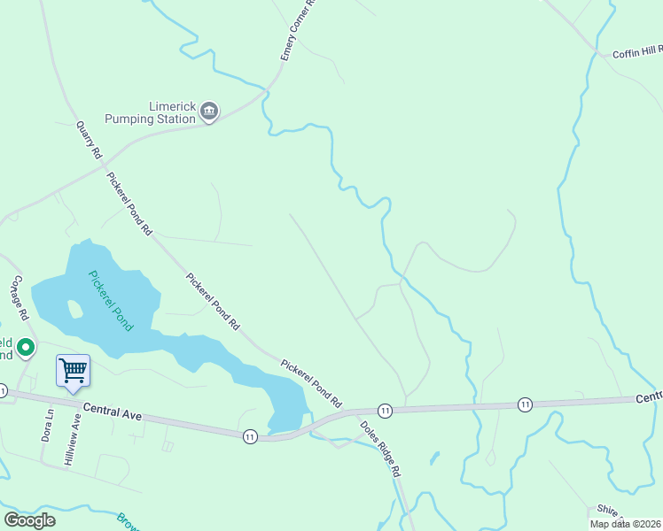 map of restaurants, bars, coffee shops, grocery stores, and more near 83 Pleasant Hill Road in Limerick