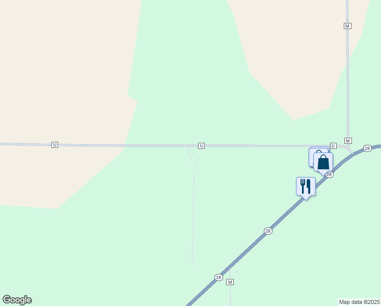 map of restaurants, bars, coffee shops, grocery stores, and more near W4169 County Road U in Plymouth