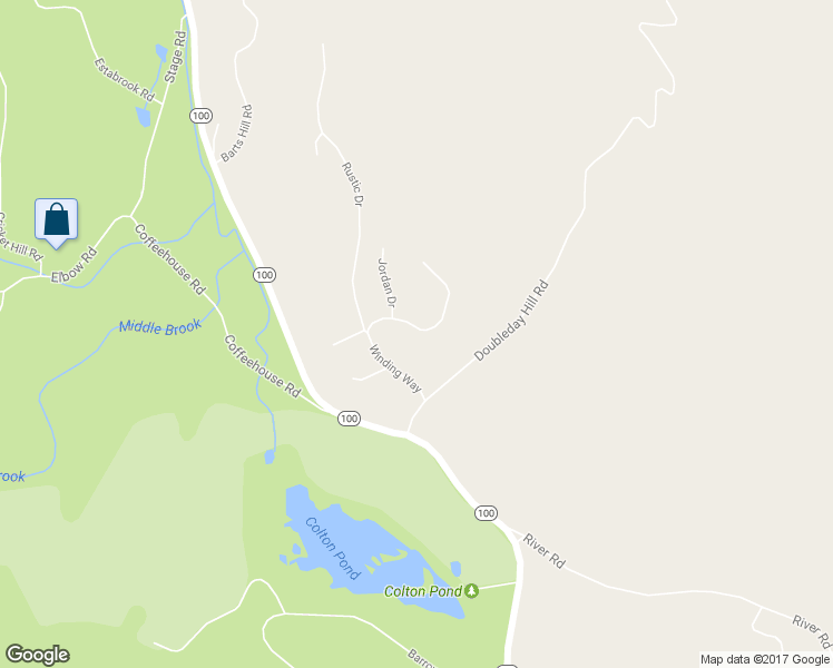 map of restaurants, bars, coffee shops, grocery stores, and more near 122 Winding Way in Killington