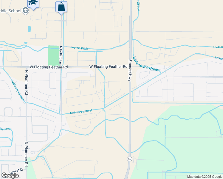 map of restaurants, bars, coffee shops, grocery stores, and more near 1460 North Pollard Lane in Star