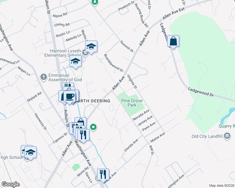 map of restaurants, bars, coffee shops, grocery stores, and more near 452 Ray Street in Portland