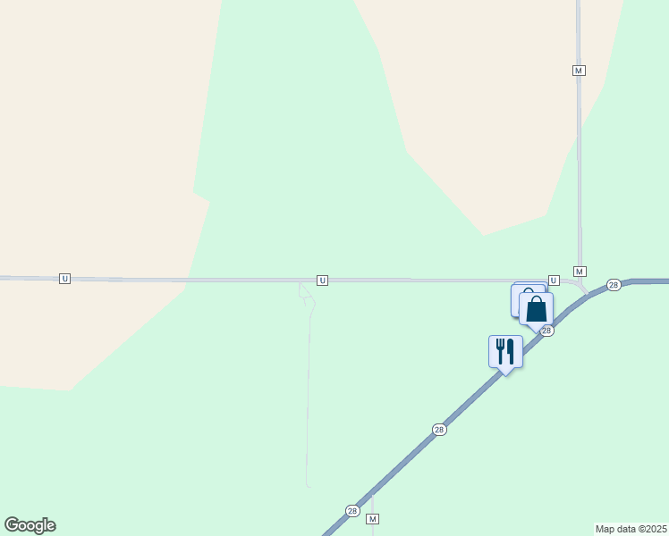 map of restaurants, bars, coffee shops, grocery stores, and more near W4169 County Road U in Plymouth