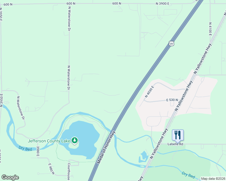 map of restaurants, bars, coffee shops, grocery stores, and more near in Rigby