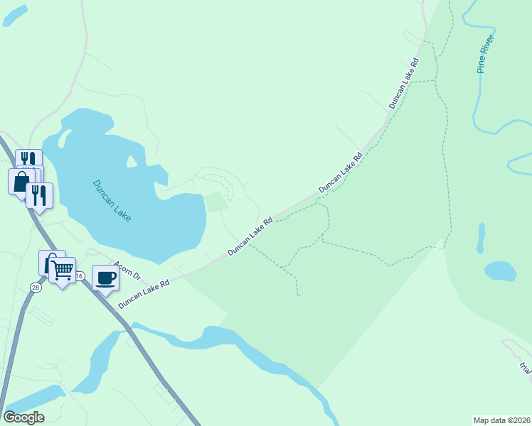 map of restaurants, bars, coffee shops, grocery stores, and more near 8 Gile Road in Ossipee