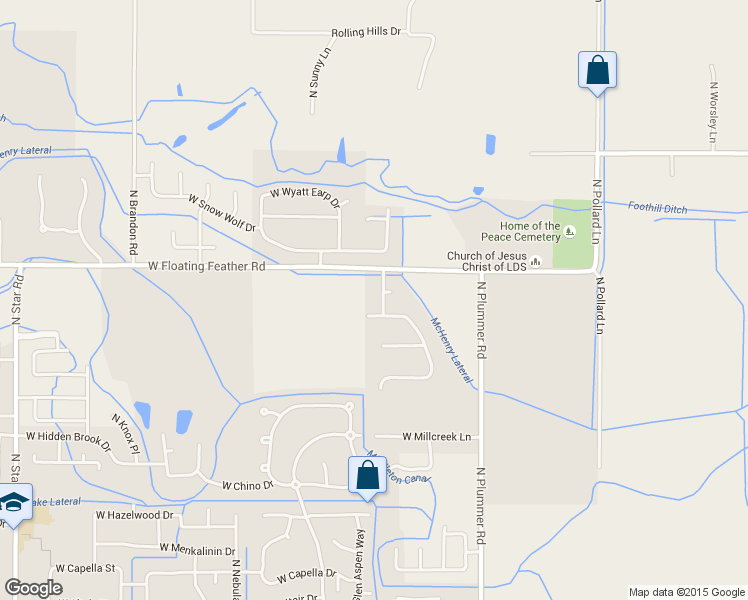 map of restaurants, bars, coffee shops, grocery stores, and more near 1475 North Hornback Avenue in Star