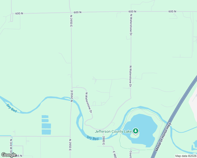 map of restaurants, bars, coffee shops, grocery stores, and more near 3973 East 535 North in Rigby