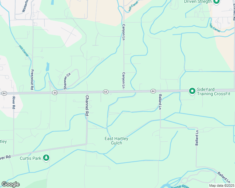 map of restaurants, bars, coffee shops, grocery stores, and more near 13799 Idaho 44 in Caldwell