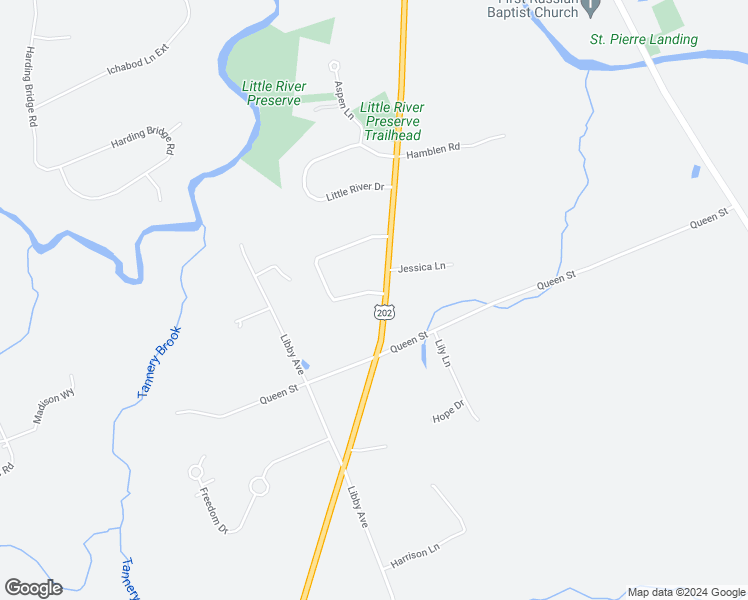 map of restaurants, bars, coffee shops, grocery stores, and more near 2 Longmeadow Drive in Gorham