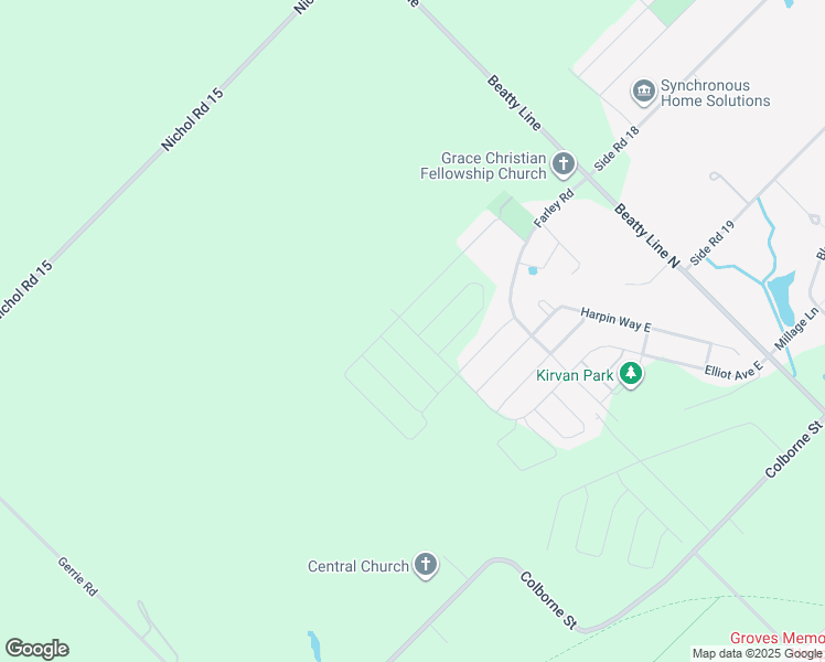 map of restaurants, bars, coffee shops, grocery stores, and more near 240 Elliot Avenue West in Wellington County