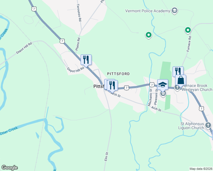 map of restaurants, bars, coffee shops, grocery stores, and more near in Pittsford