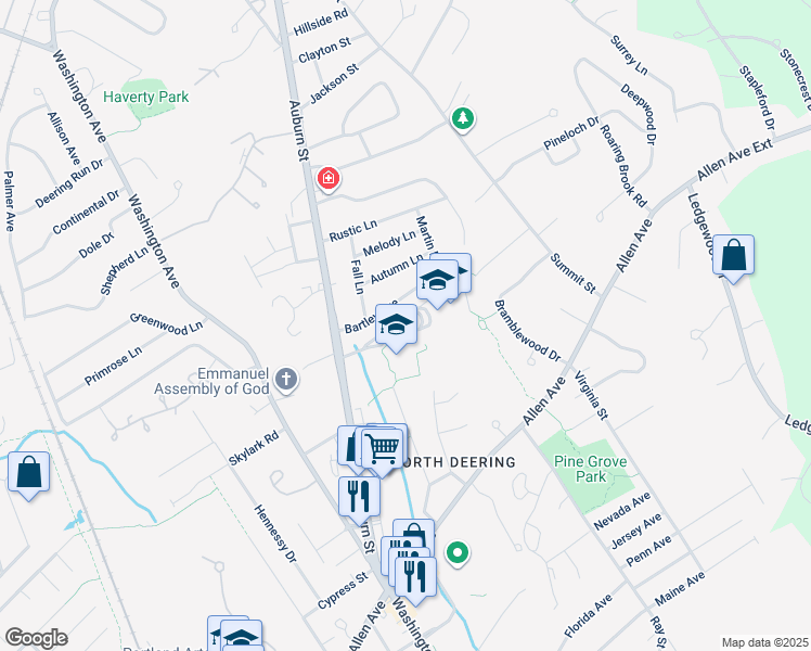 map of restaurants, bars, coffee shops, grocery stores, and more near 171 Auburn Street in Portland