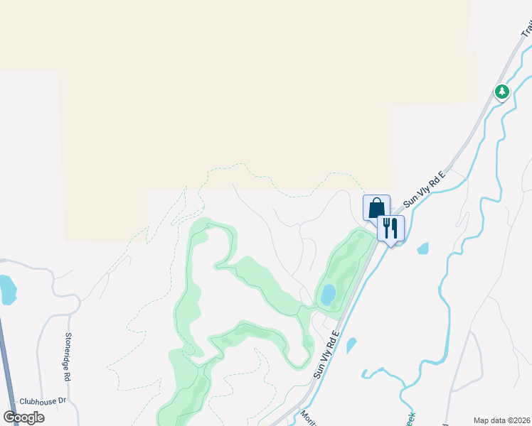 map of restaurants, bars, coffee shops, grocery stores, and more near 3 Diamond Back Road in Sun Valley