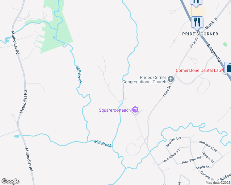 map of restaurants, bars, coffee shops, grocery stores, and more near 397 Austin Street in Westbrook