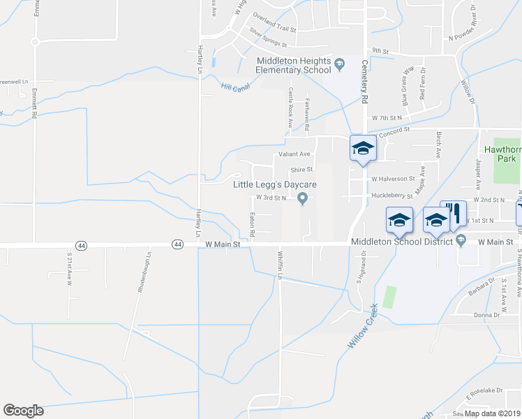 map of restaurants, bars, coffee shops, grocery stores, and more near 1084 Manchester Court in Middleton