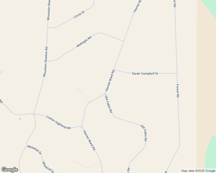 map of restaurants, bars, coffee shops, grocery stores, and more near Harriet Ward Road in Custer County