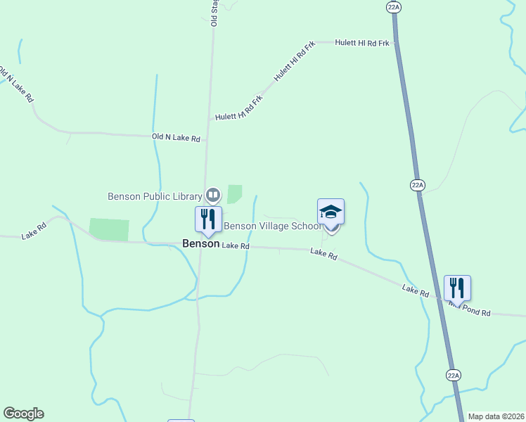 map of restaurants, bars, coffee shops, grocery stores, and more near 180 School Street in Benson