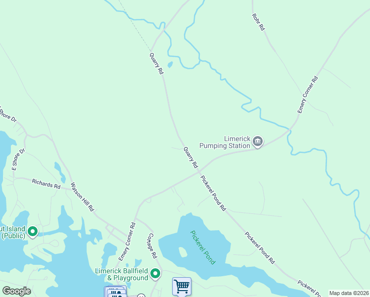map of restaurants, bars, coffee shops, grocery stores, and more near 3 Libby Ridge Road in Limerick