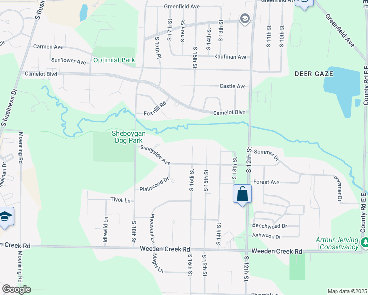 map of restaurants, bars, coffee shops, grocery stores, and more near 4150 South 16th Street in Sheboygan