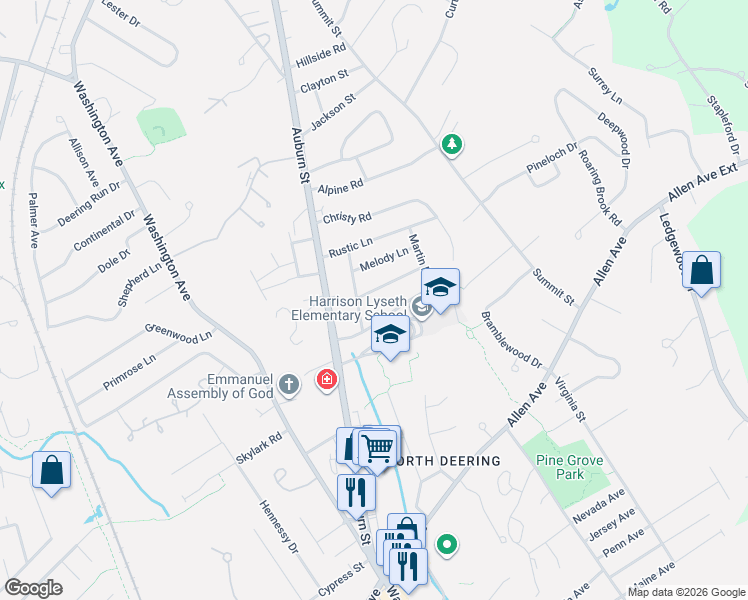 map of restaurants, bars, coffee shops, grocery stores, and more near 11 Autumn Lane in Portland
