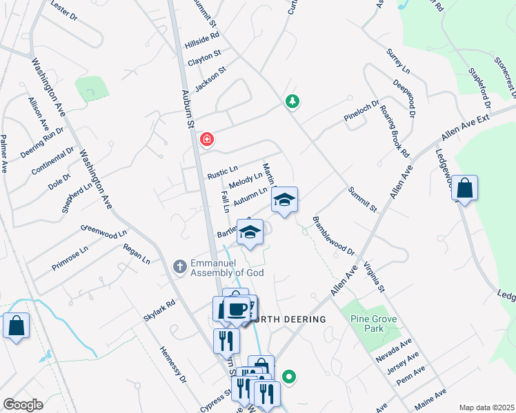 map of restaurants, bars, coffee shops, grocery stores, and more near 80 Bartley Avenue in Portland