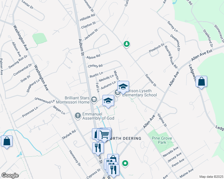 map of restaurants, bars, coffee shops, grocery stores, and more near 80 Bartley Avenue in Portland