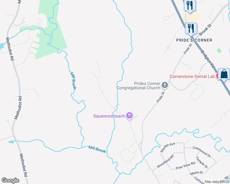 map of restaurants, bars, coffee shops, grocery stores, and more near 397 Austin Street in Westbrook