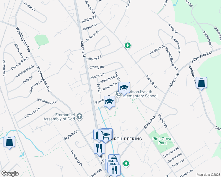 map of restaurants, bars, coffee shops, grocery stores, and more near 80 Bartley Avenue in Portland