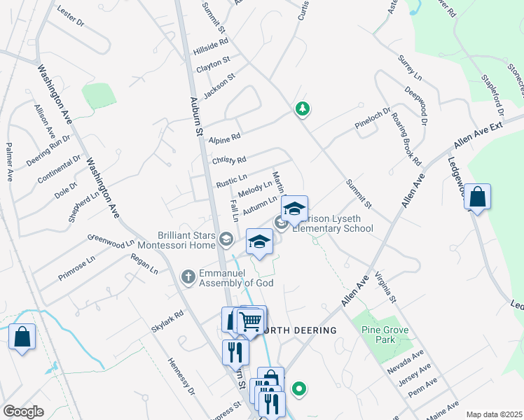 map of restaurants, bars, coffee shops, grocery stores, and more near 80 Bartley Avenue in Portland