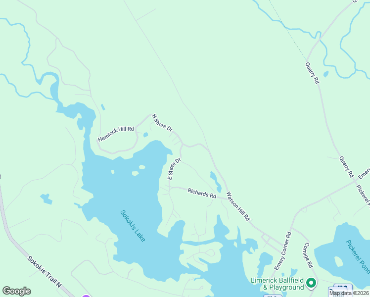 map of restaurants, bars, coffee shops, grocery stores, and more near 17 East Shore Drive in Limerick