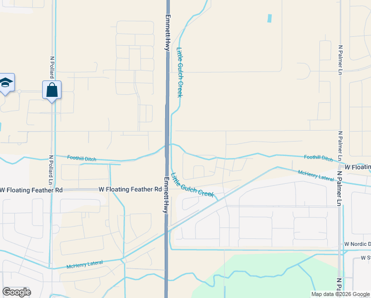 map of restaurants, bars, coffee shops, grocery stores, and more near 1892-1894 Emmett Highway in Star