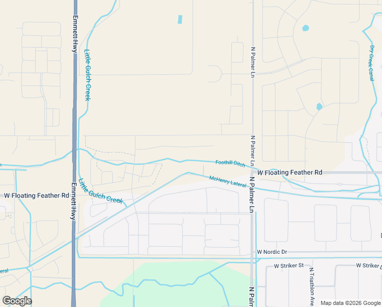 map of restaurants, bars, coffee shops, grocery stores, and more near 1707 North Palmer Lane in Eagle