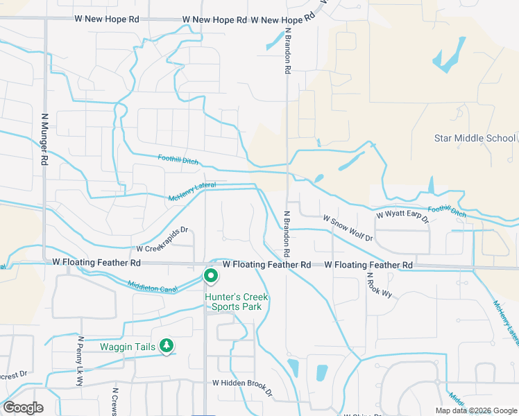 map of restaurants, bars, coffee shops, grocery stores, and more near 1914 North Spring Hollow Way in Star