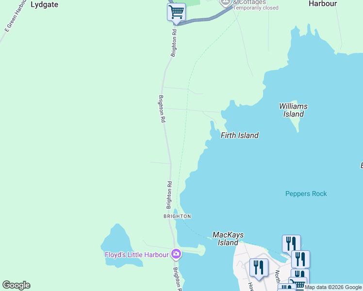 map of restaurants, bars, coffee shops, grocery stores, and more near 324 Brighton Road in Lockeport