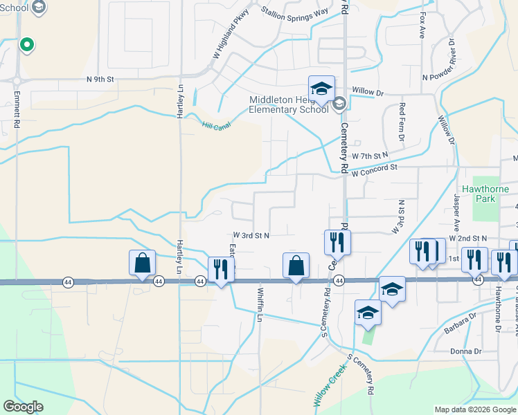 map of restaurants, bars, coffee shops, grocery stores, and more near 362 Sherwood Road in Middleton