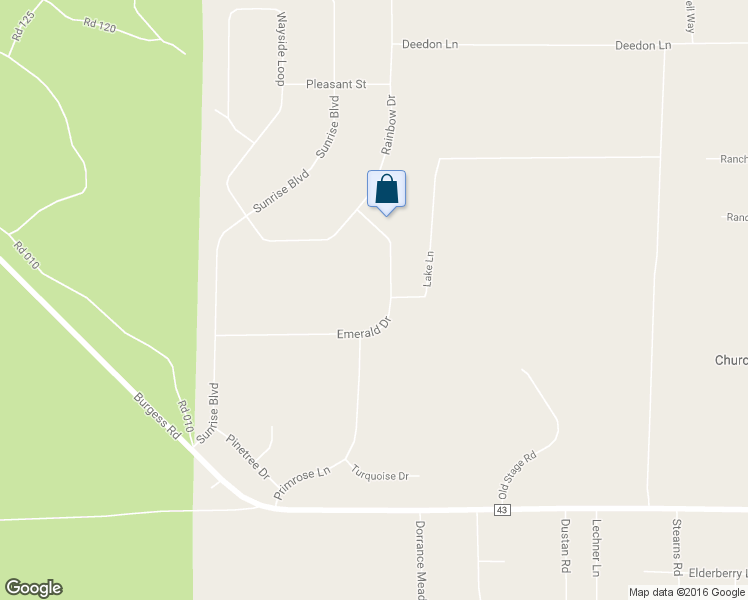 map of restaurants, bars, coffee shops, grocery stores, and more near 15530 Emerald Drive in La Pine