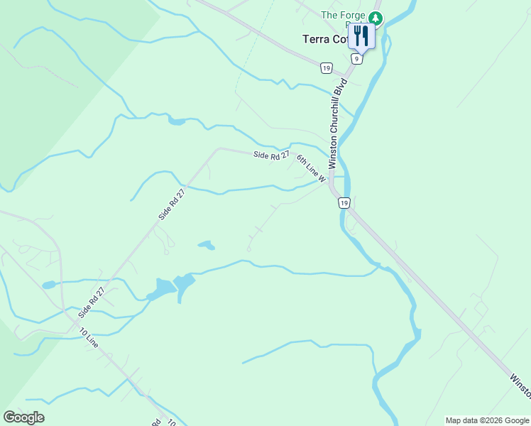 map of restaurants, bars, coffee shops, grocery stores, and more near 16731 Leslie Hill Road in Terra Cotta