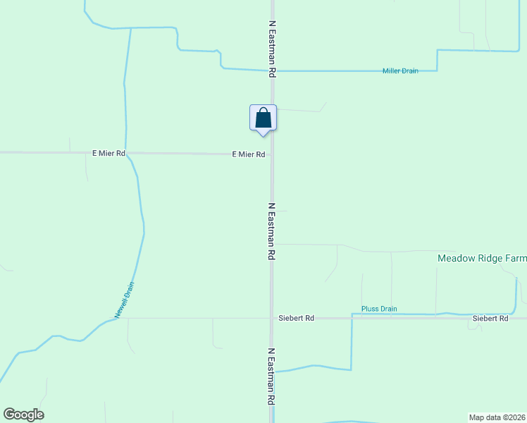 map of restaurants, bars, coffee shops, grocery stores, and more near 3411 North Eastman Road in Midland