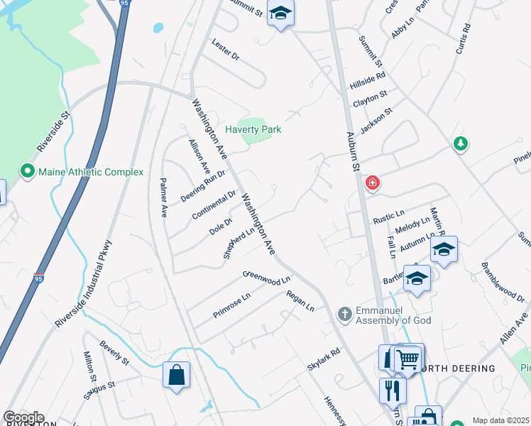 map of restaurants, bars, coffee shops, grocery stores, and more near 1757 Washington Avenue in Portland